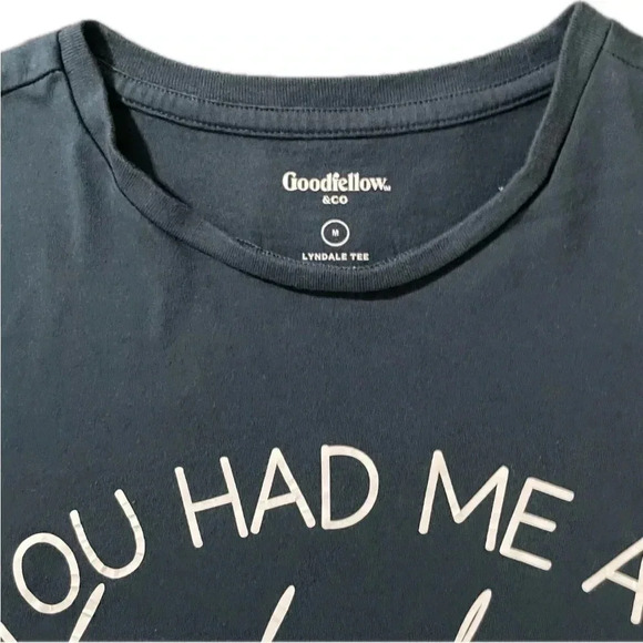 You Had Me At Day Drinking T-shirt Goodfellow Lyndale Tee Size Medium Teal Blue - Picture 6 of 8